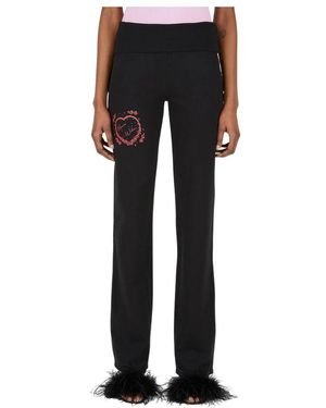 Maisie Wilen Pop Logo Print Trackpants - Schwarz