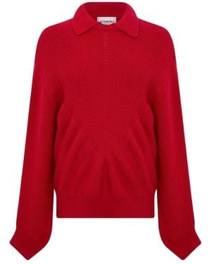 Iceberg Truien & Vesten ,Rood ,Wol Polo Shirt Sweater