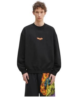 Marcelo Burlon County Flame Boxy Crewneck - Schwarz