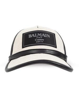 Balmain Cappello con logo - Nero