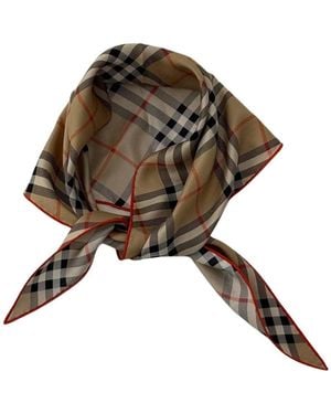 Burberry Silky Scarves - Brown