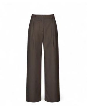 Samsøe & Samsøe Straight Trousers - Marrón