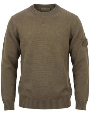 Stone Island Round-Neck Knitwear - Green