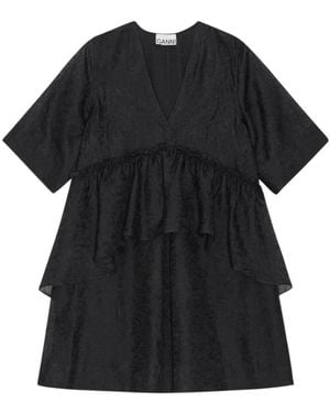Ganni Short Dresses - Black