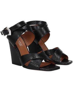 Paris Texas High Heel Sandals - Black