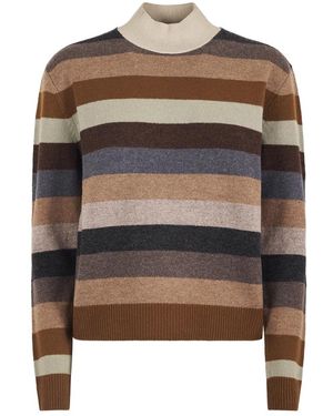 Tory Burch Merino Woll Rollkragenpullover - Braun
