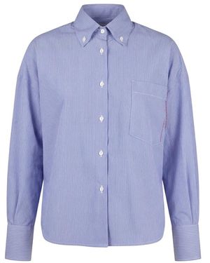 SOLOTRE Overhemden ,Veelkleurig ,Katoen Camicia Oxford A Righe - Blauw