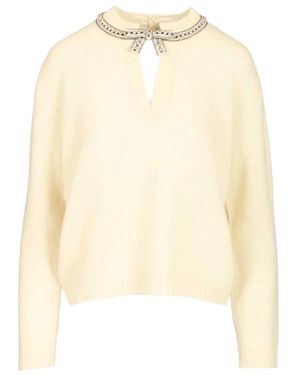 Valentino Garavani Round-Neck Knitwear - Natural