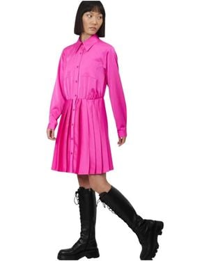 Silvian Heach Kleid Mit Knopfen Und Falten - Pink