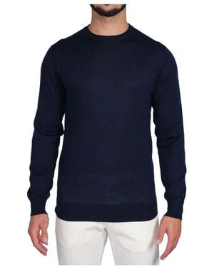 L.B.M. 1911 Rundhals-Strickwege - Blau