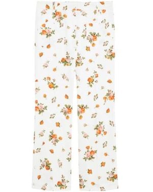 Weekend by Maxmara Blumenmuster Schlaghose - Weiß
