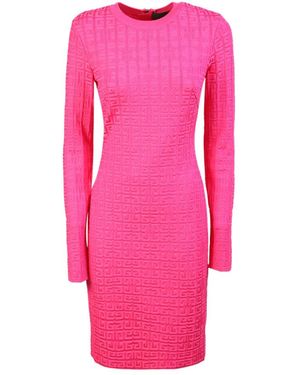 Givenchy Roze Jurk Met 4G Jacquard Motief