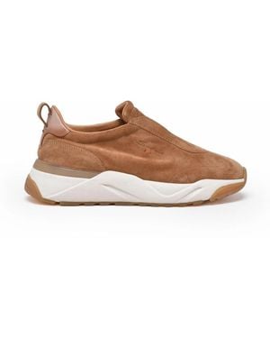Santoni Sneaker Aus Wildleder - Braun
