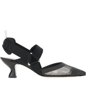 Fendi Schoenen ,Zwart ,Leer Colibrì Medium Slingback