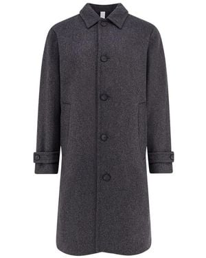 Hevò Single-Breasted Coats - Azul
