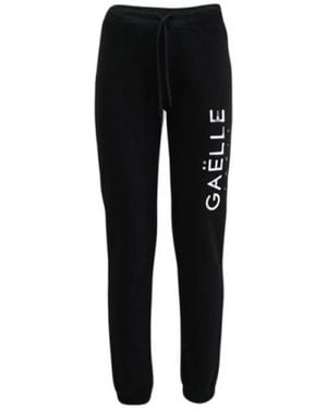Gaelle Paris Broeken ,Zwart ,Pantalone Tuta Con Scritta