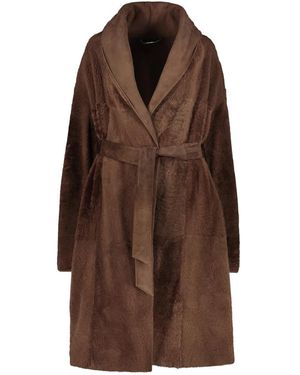 Moorer Belted Coats - Marron