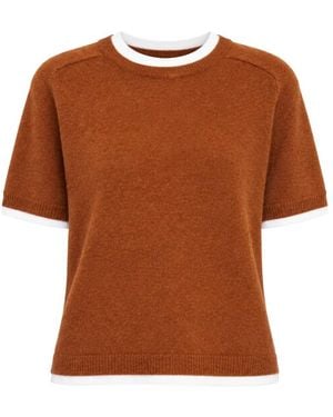 Semicouture Aida Pullover Mit Kurzen Ärmeln - Braun