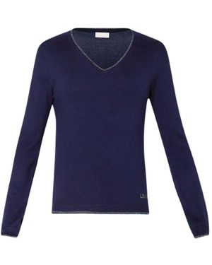 Liu Jo V-Neck Knitwear - Bleu