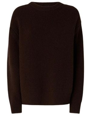 Pinko Truien & Vesten ,Bruin ,Wol Gracidio Sweater - Zwart