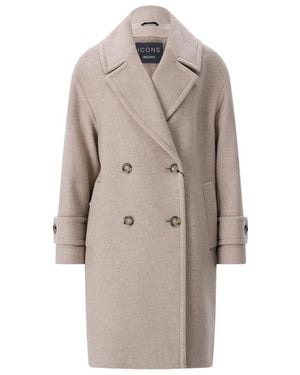 Cinzia Rocca Double-Breasted Coats - Neutro