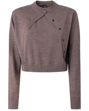 Pinko Truien & Vesten ,Wol Ronde Hals Gebreid - Bruin