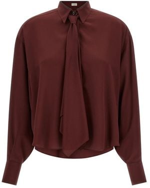 Brunello Cucinelli Overhemden ,Rood ,Shirts - Paars