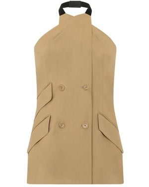 Max Mara Tops ,Wol Nuraghe Mouwloze Jas - Naturel