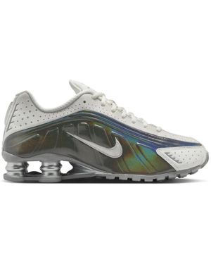 Nike Fitness ,Veelkleurig ,Shox R4 Iridescent Sneakers - Grijs