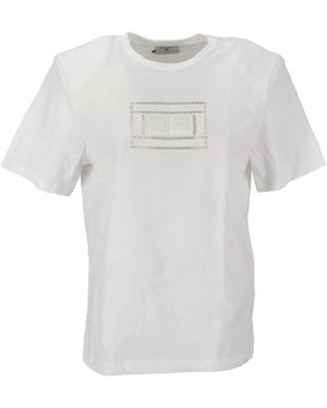 Elisabetta Franchi Lässiges T-Shirt - Grau