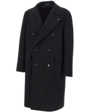 Tagliatore Double-Breasted Coats - Black