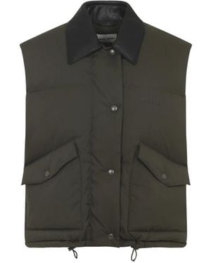 Miu Miu Militärgrüne Polyesterjacke