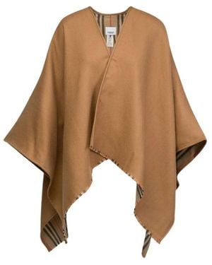 Burberry Wendbares Icon Stripe Wollcape - Braun