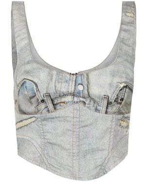 Haikure Sleeveless Tops - Gray