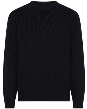 Sun 68 English Rib Warmer Wollpullover - Schwarz
