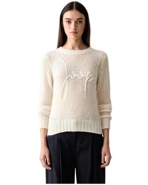 Joop! Rundhals-Strickpullover - Weiß