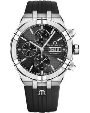 Maurice Lacroix Accessoires ,Zwart ,Aikon Automatic Chronograph - Metallic
