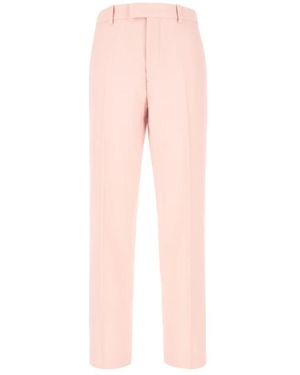 Burberry Pantalón De Lana Corte Recto, Mujer, Talla - Rosa