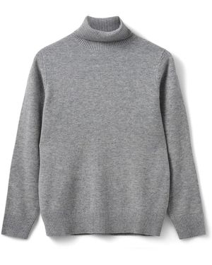 Sofie Schnoor Grau Melange Pullover Mit Hohem Kragen