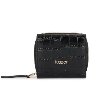 Kazar Damesportemonnee Van Reliëfleder - Zwart