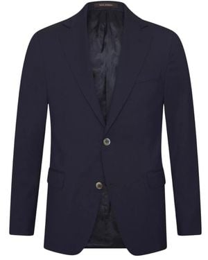 Oscar Jacobson Blauwe Ego Blazer & Denz Broek Jurk