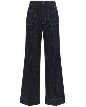 Victoria Beckham Wide Jeans - Blue