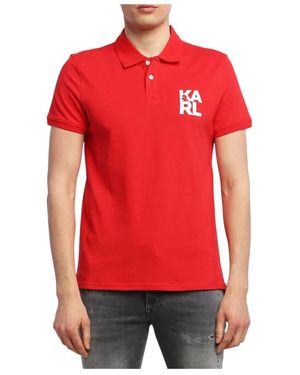 Karl Lagerfeld Polo Shirts - Rojo