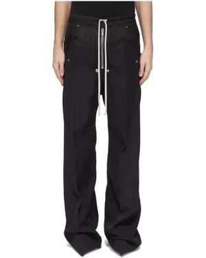 Rick Owens Wide Trousers - Negro