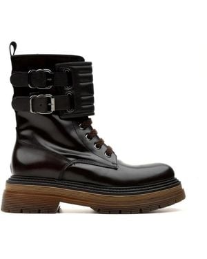 Laura Bellariva Lace-Up Boots - Black