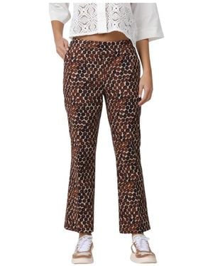 Via Masini 80 Pantalones elegantes - Marrón