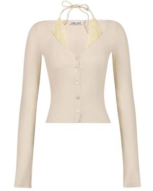 Vaillant Truien & Vesten ,Bradigan Top Slim-Fit Cardigan - Wit