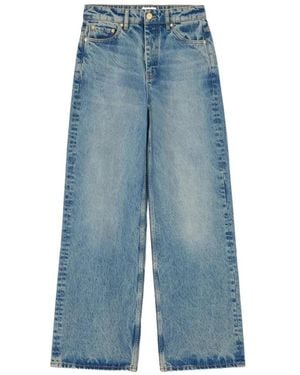 Ganni Straight Jeans - Azul