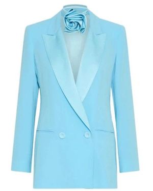 Marella Jassen ,Blauw ,Leer Midi Jurken