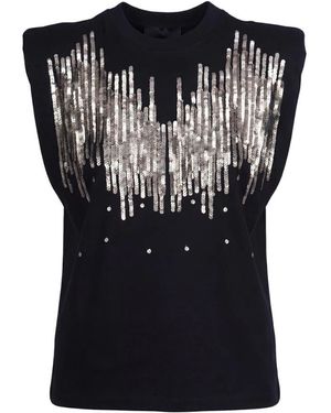 Souvenir Clubbing Tops ,Zwart ,Katoen Sequin T-Shirt